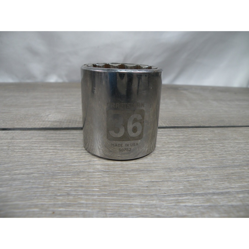 Craftsman 36mm Socket 12 Point Standard Made in USA 50752 1/2" drive